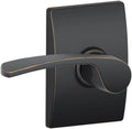 Schlage Century Collection Merano Passage Lever, Aged Bronze - Solid