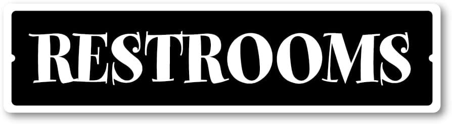 GRX1496 Indoor/Outdoor Plastic Sign for Restrooms - Large Size