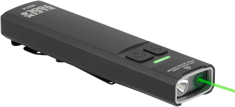 Klein Tools EDC Pocket Flashlight with Green Laser and Turbo Mode