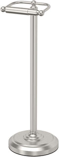 Pedestal Toilet Paper Holder Satin Nickel - Stable Freestanding Design