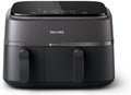 Philips Dual Basket Air Fryer 3000 Series: 8-in-1 Rapid Cooking, 90% Less Fat