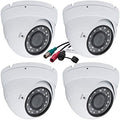 Evertech 1080p Dome Security Cameras Pack of 4 - Weatherproof Night