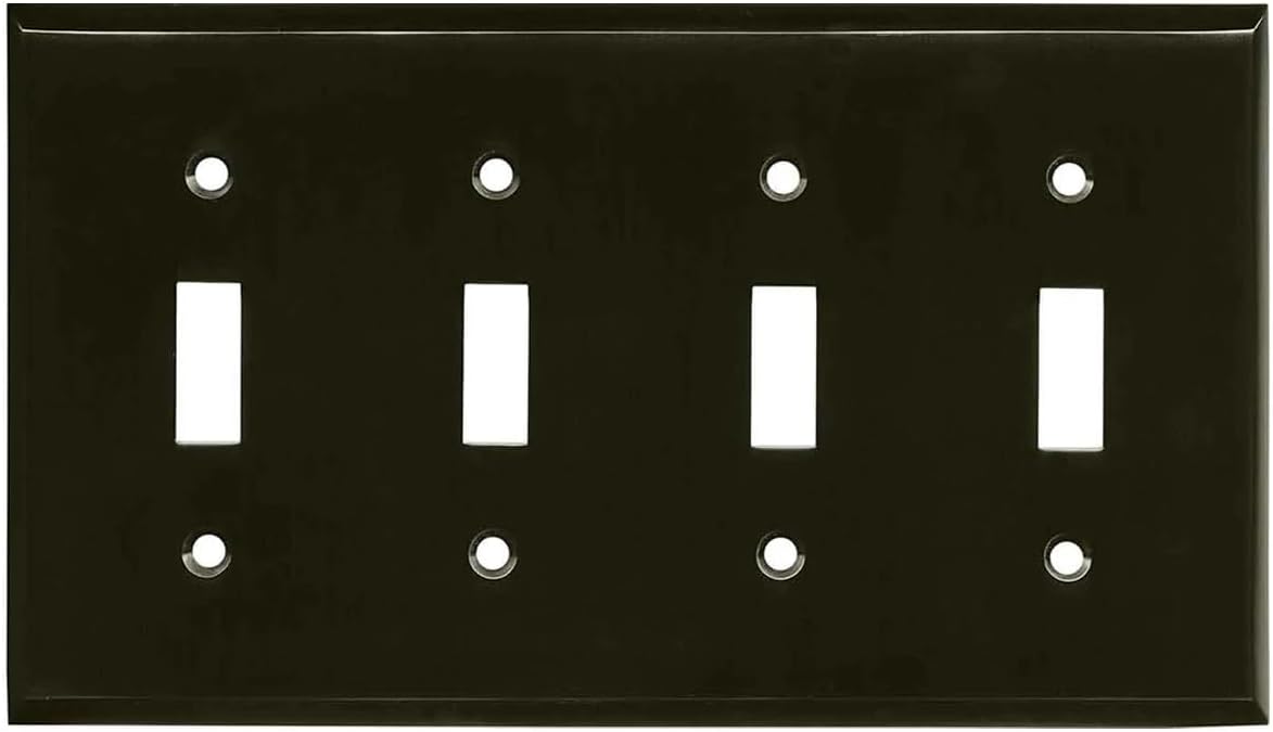Switch Hits Satin Nickel Black Outlet Wall Plate for Modern Homes