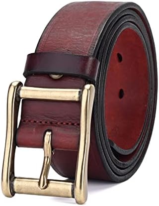 HOLMANSE Italian Full Grain Leather Belt for Men - Western Style