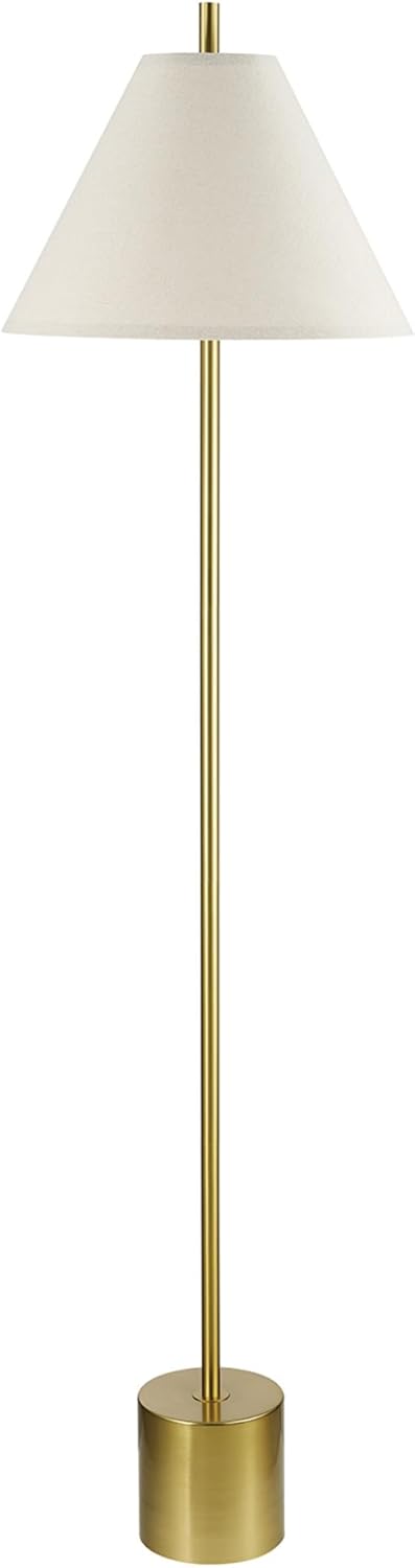 GLOBE Electric 60in Floor Lamp with Beige Linen Shade for Glam