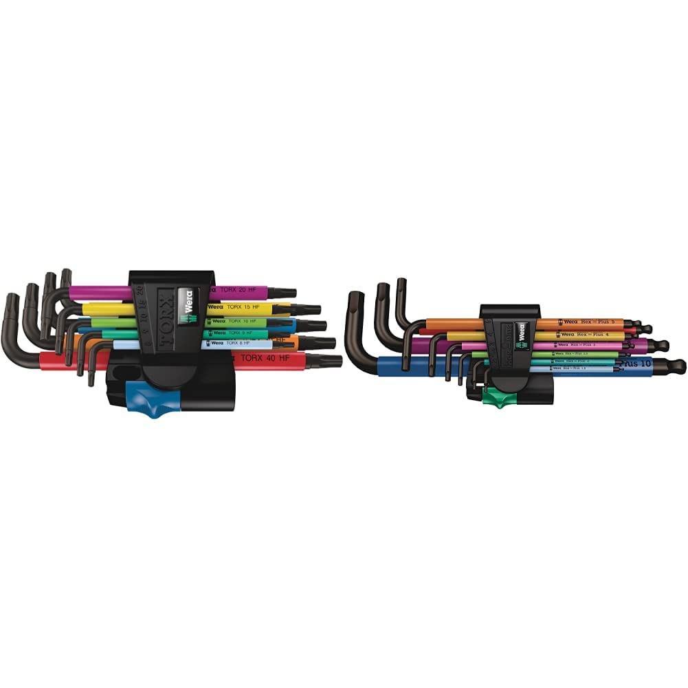 Wera Torx L-Key Set with Holding Function and Long Arm HEX Keys