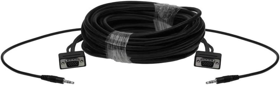 50ft Ultra Slim SVGA Cable with Audio for PC and HDTV Use