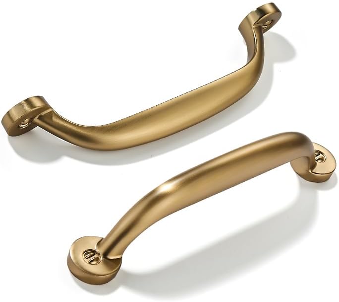 10 Pack 3-3/4 inch Hole Center Champagne Bronze Cabinet Pulls