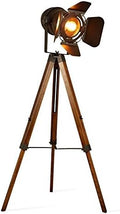 Decoluce Vintage Tripod Floor Lamp - Adjustable Cinema Spotlight