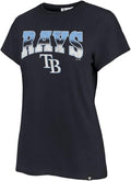 Tampa Bay Rays Womens Team Color Franklin Arched Wordmark T-Shirt