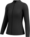 Seaskin Womens Wetsuit Tops 2mm Front Zipper - Thermal Neoprene Fit