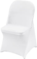 Stretch Spandex Folding Chair Covers - 100PCS White Slipcovers