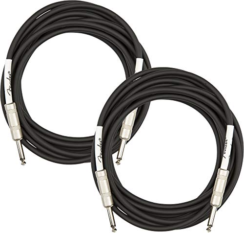 Fender 18.6-Foot Original Instrument Cable - 2 Pack for Musicians