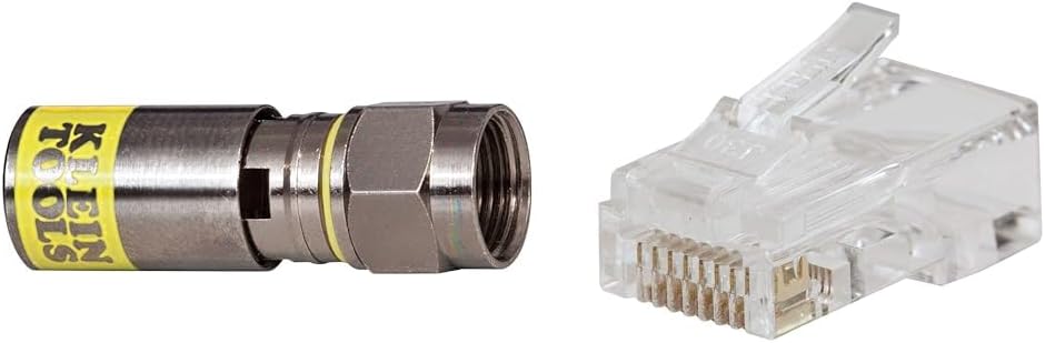 Klein Tools VDV812-612 Compression F Connectors & RJ45 Plugs