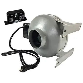 Tjernlund M-49504351 4 in. Metal in-Line Fan for Duct Boosting