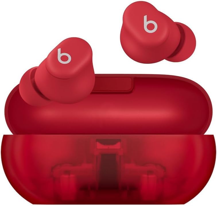 Beats Solo Buds - 18Hr Battery | Apple/Android | Mic - Transparent Red
