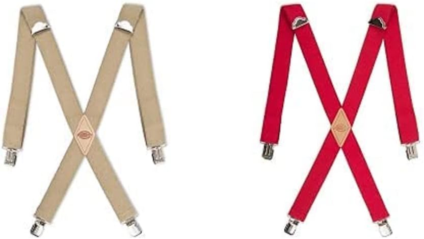 Dickies Mens 1-1/4in Solid Straight Clip Suspenders for Style