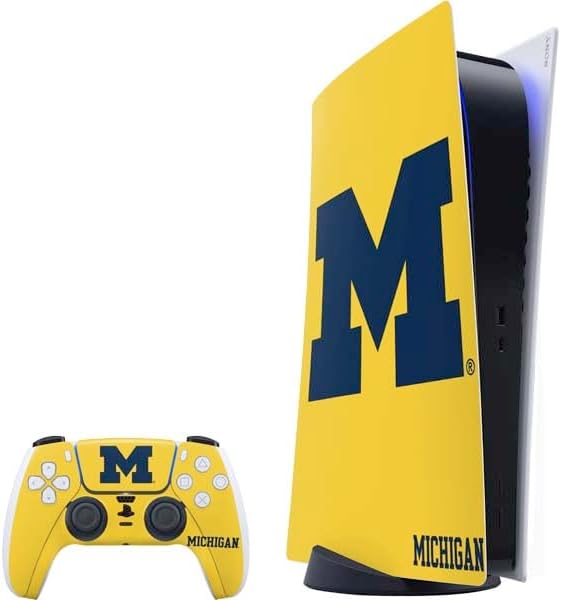 University of Michigan PS5 Bundle Skin - Vivid Yellow Design