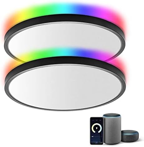 Smart Ceiling Light Flush Mount LED WiFi for Modern Homes