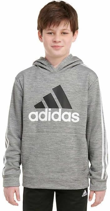 adidas Gray Fleece Lined Hoodie with Front Pocket (L)