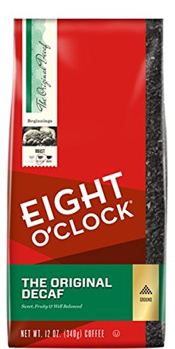Eight O'Clock Decaffeinated Ground Coffee, 12-Ounce Pack of 4