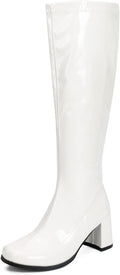 Women's Go Go Boots Over The Knee Block Heel Zipper Boot (Style FSHQ)