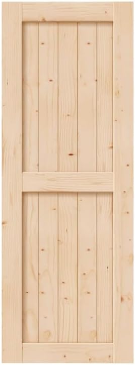 EaseLife 32in x 80in Sliding Barn Wood Door for Easy Install
