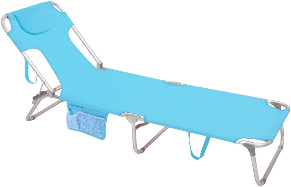 SUNNYFEEL Beach Lounge Chair: Lightweight Tanning Chair with Face Hole