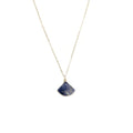 Sodalite Triangle Pendant Necklace - Handmade Sterling Silver