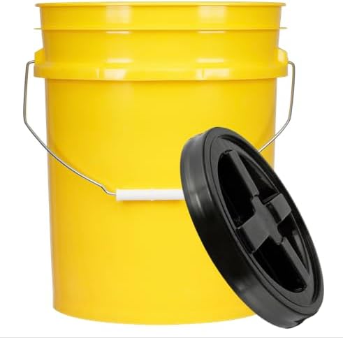 5 Gallon Food Grade Plastic Bucket with Airtight Lid for Storage