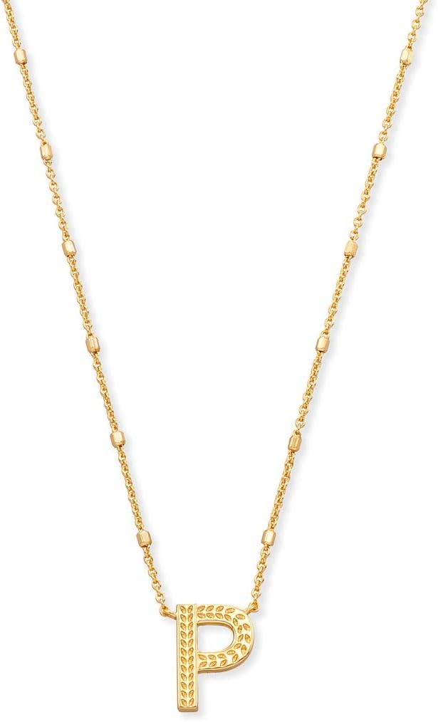 Kendra Scott Letters A-Z Pendant Necklace for Women in Gold