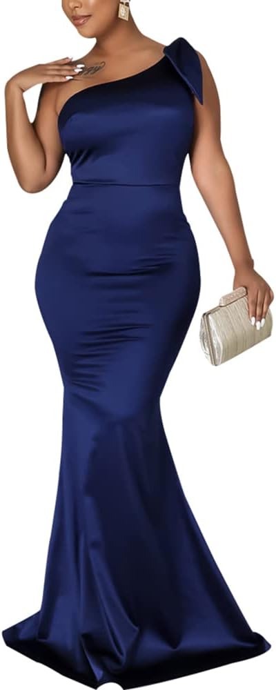 JTNFairy Women's Sexy One Shoulder Bodycon Dress for Events