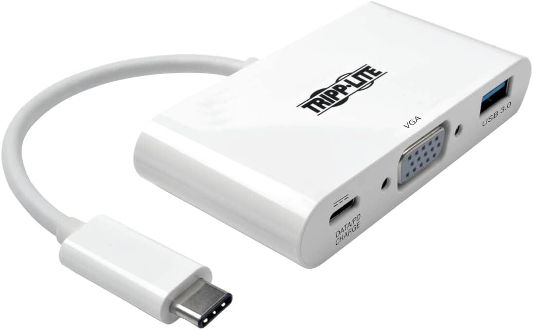 Tripp Lite USB C to VGA Multiport Adapter for 1080p Video