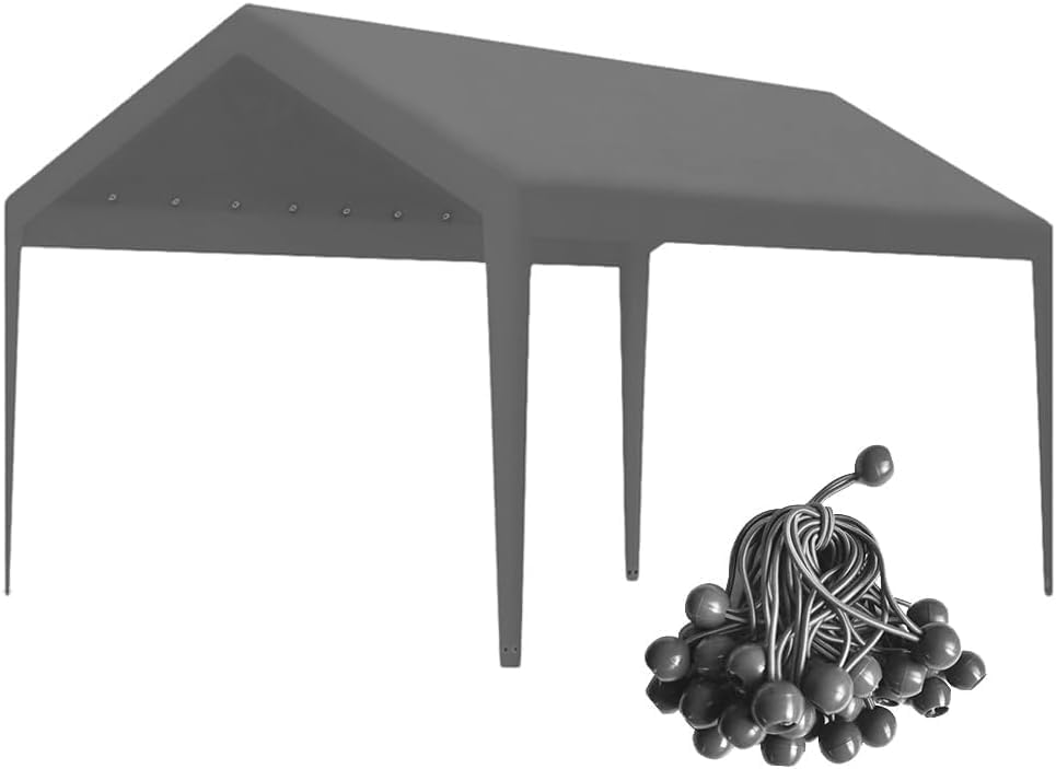 Rutile 10 x 20 FT Heavy Duty Carport Replacement Canopy Cover