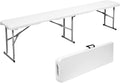 Plastic Folding Bench 6 ft Portable Folding Seat - Durable Outdoor
