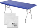 Kwik-Covers Rectangular Plastic Table Covers 30x72 10-Pack - Napkin