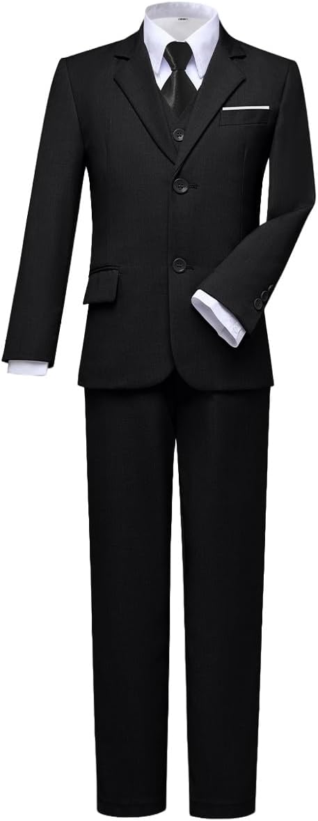 Visaccy Boys Slim Fit Dress Clothes for Stylish Ring Bearers