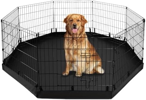 PJYuCien Dog Playpen - Durable Foldable Pet Exercise Pen