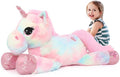 Tezituor 43in Giant Unicorn Stuffed Animal - Big Rainbow Plush