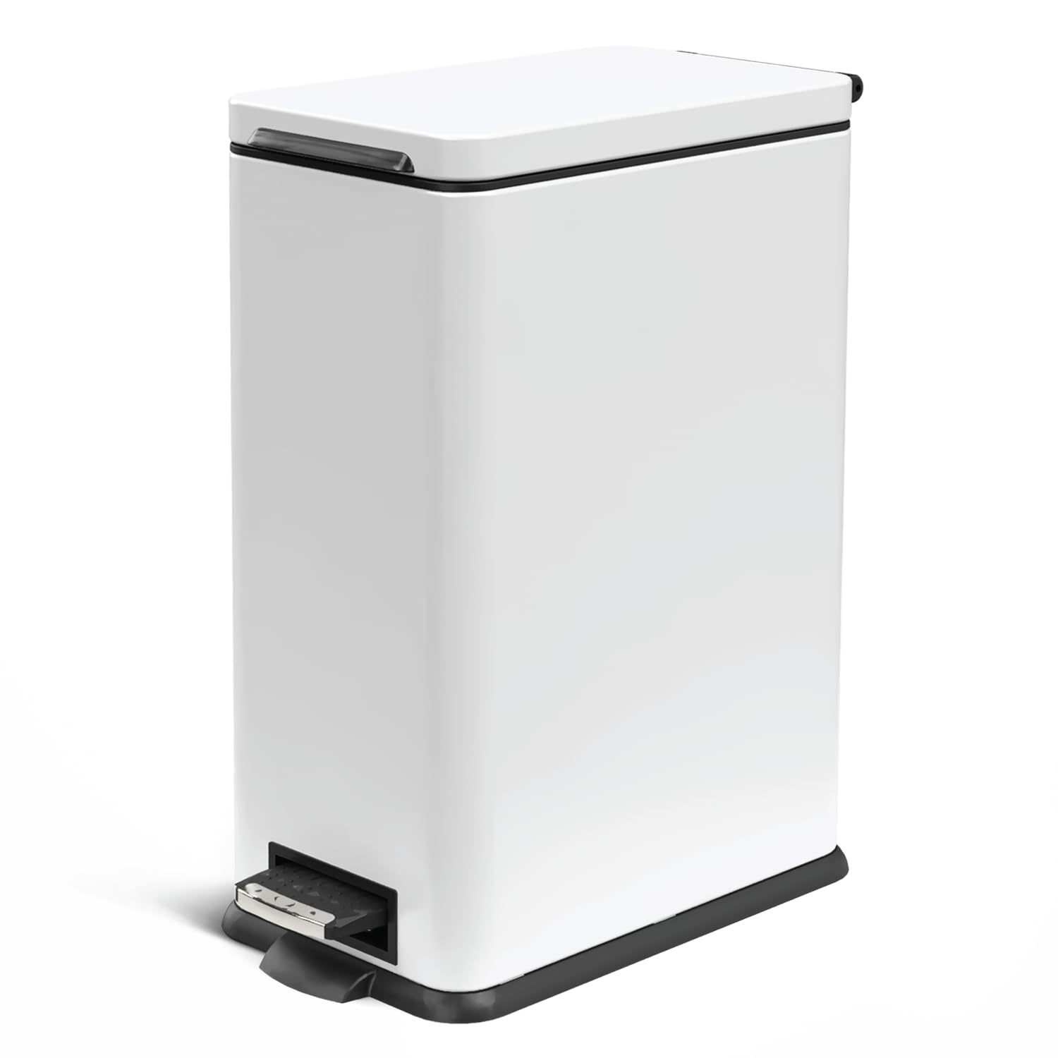 8 Gallon Slim Kitchen Trash Can with Soft Close Lid and Pedal