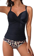 B2prity Ruched Tankini Two Piece Swimsuit - Tummy Control Fit