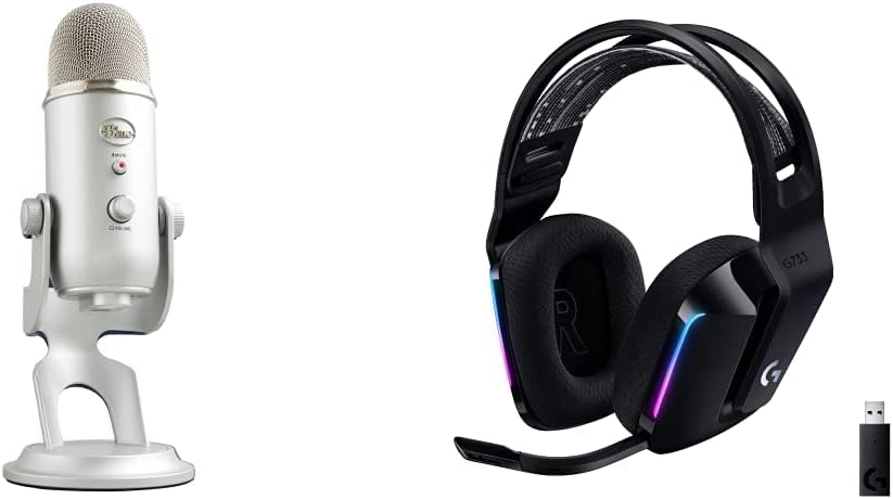 Blue Yeti USB Microphone and G733 Wireless Gaming Headset
