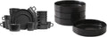 Stone Lain 32-Piece Black Matte Dinnerware Set + 4 Pasta Bowls
