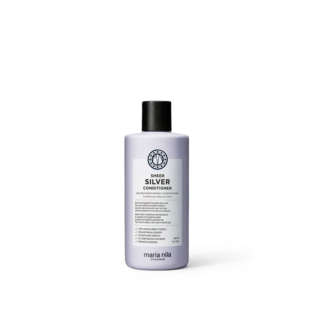 Maria Nila Sheer Silver Neutralizes Golden Shades for Cool Tone