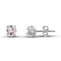 real raw herkimer diamond tiny 4 to 6mm stud earrings - Natural April