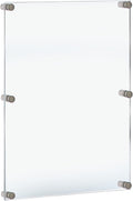 Floating Acrylic Wall Frame 30 in x 40 in - Frameless Silver Standoffs