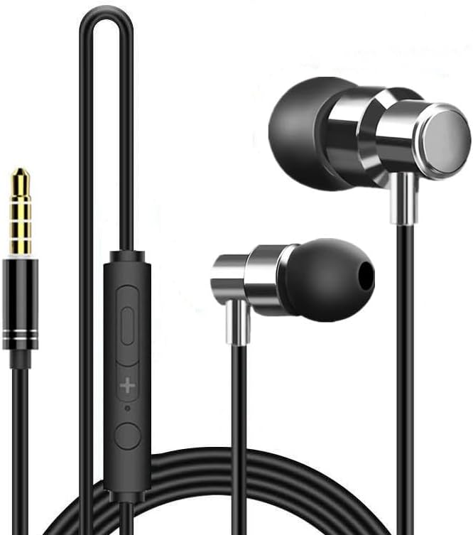 Accessonico Long Cord Earbuds - Noise Cancelling & Mic