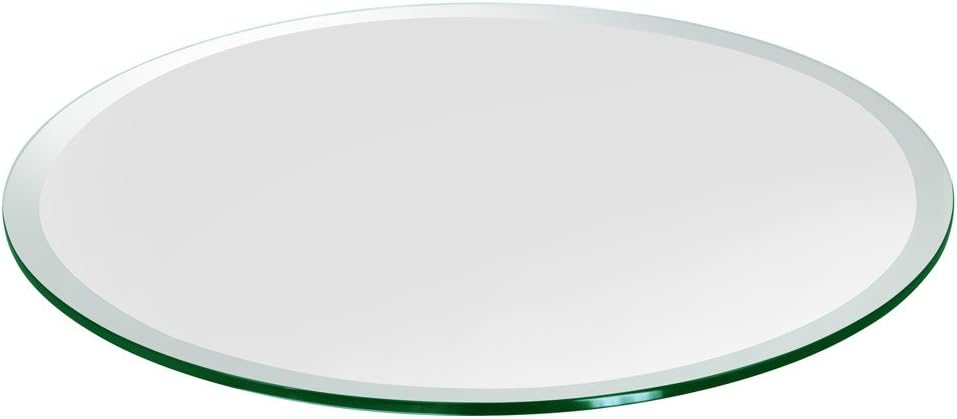 Dulles Glass 12 inch Round Tempered Glass Table Top for Dining