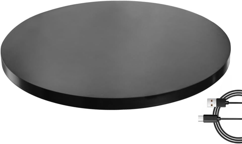 Fotoconic Black Electric Motorized Rotating Turntable Display Stand