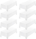 Showgeous 8 Pack White Tablecloth 60 x 102 in Rectangle - Wrinkle